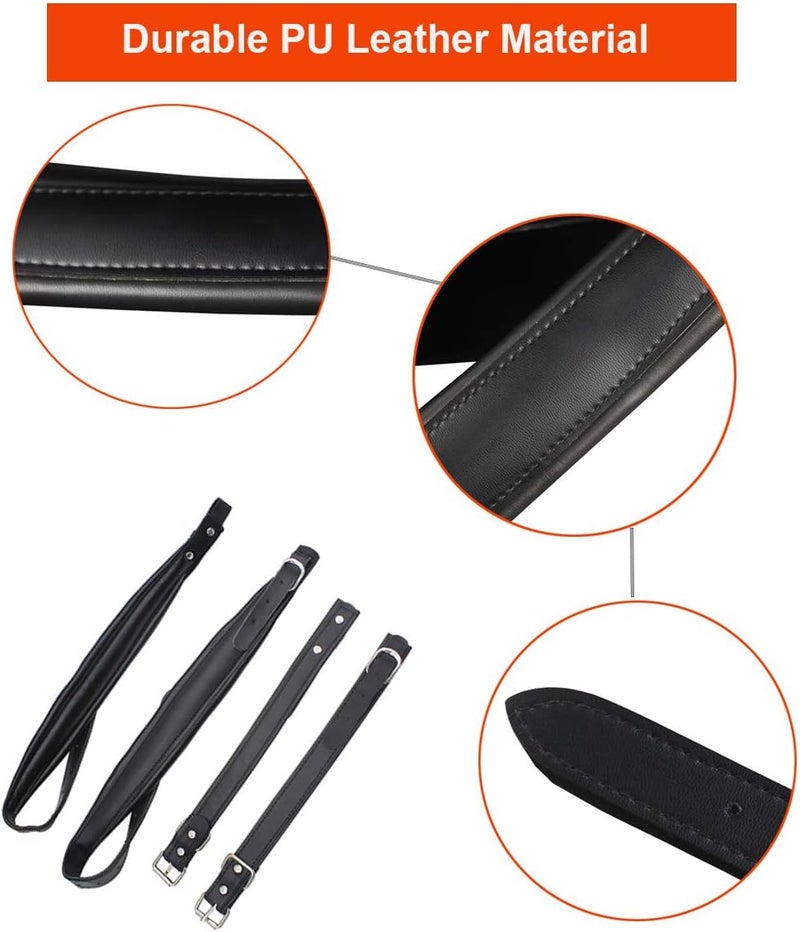 YUNNLEZT Padded Bass Accordion PU Leather Shoulder Harness Straps - Adjustable Belt for 16-120 Accordion Musical Instrument Accessories - Image 3
